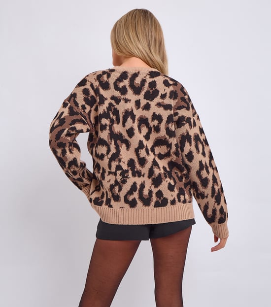 Camel Animal Print Jumper - Image 4