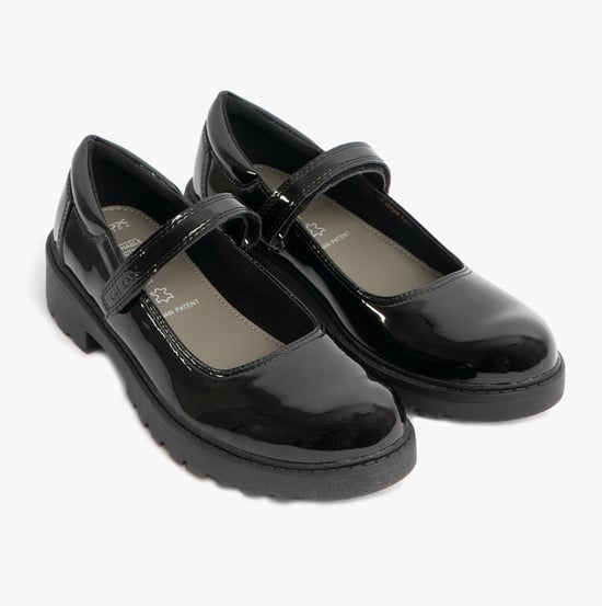 CASEY B Girls Patent Mary Jane School Shoes Black - Image 2