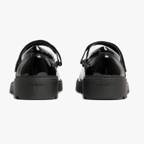 CASEY B Girls Patent Mary Jane School Shoes Black - Image 3