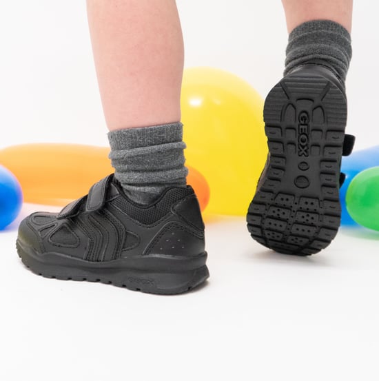 PAVEL B Boys Touch Fasten School Shoes Black - Image 2