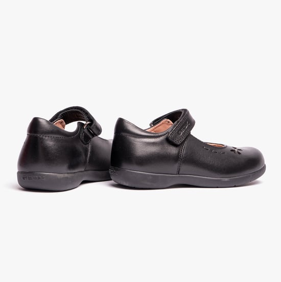 NAIMARA G A Girls Leather Touch Fasten School Shoes Black - Image 6
