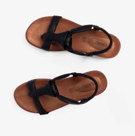 BUTTERCUP Womens Sandals Black - Image 4