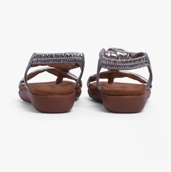BUTTERCUP Womens Sandals Silver - Image 3