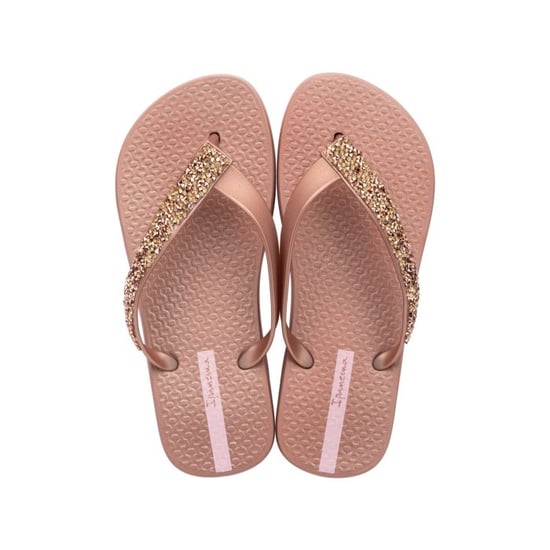 GLAM SPECIAL Womens Flip Flops Rose Gold Crystal - Image 3