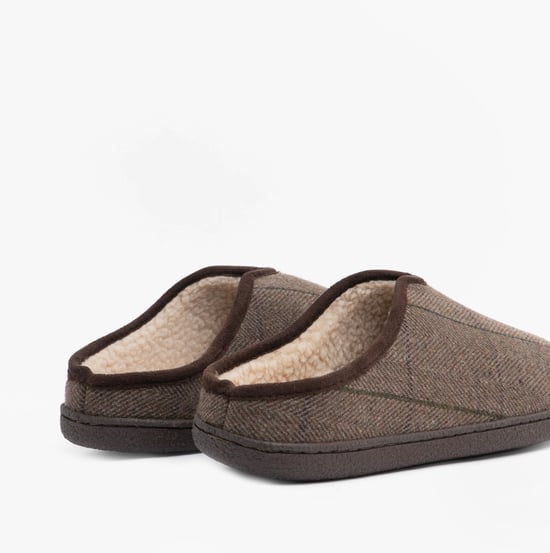 Jo & Joe HAMISH Mens Mule Slippers Dark Brown - Image 3