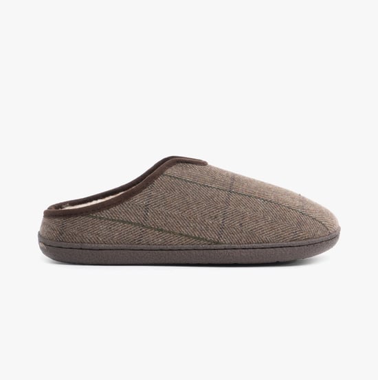 Jo & Joe HAMISH Mens Mule Slippers Dark Brown - Image 1