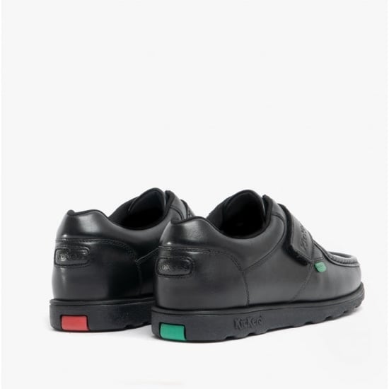 New Mens/Gents Black Kickers Fragma Touch Fastening School Shoes. - Image 5