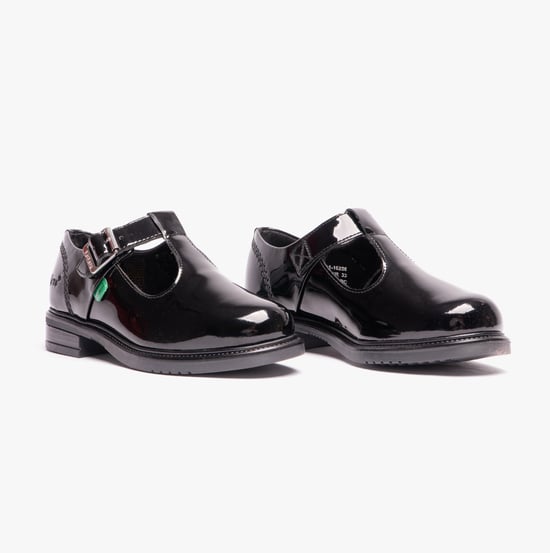 LACH T-BAR PATL JF Girls School Shoes Black - Image 4