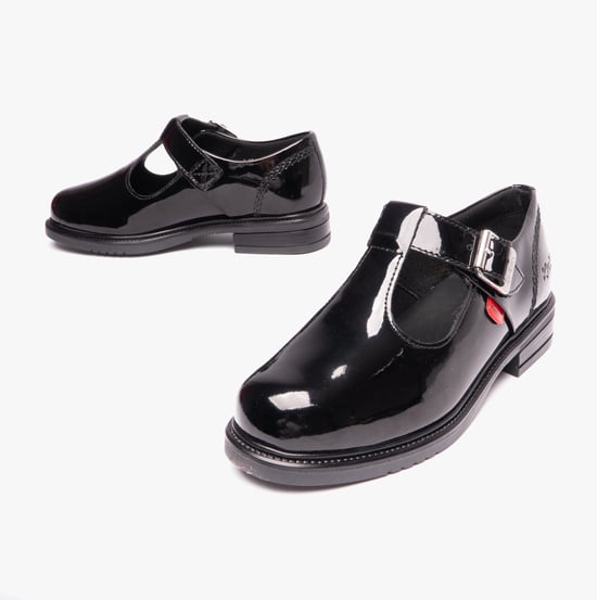 LACH T-BAR PATL JF Girls School Shoes Black - Image 5