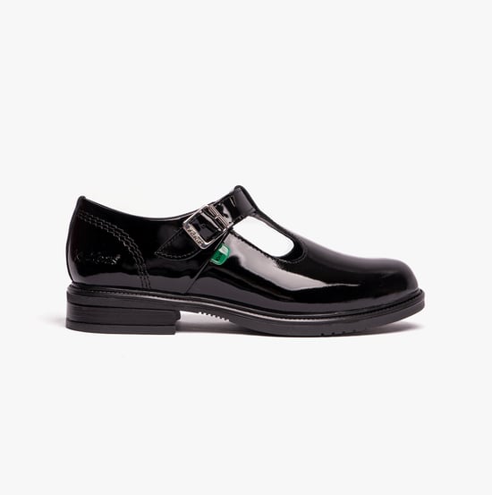 LACH T-BAR PATL JF Youth Womens School Shoes Black - Image 2