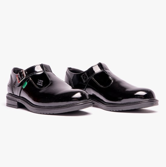 LACH T-BAR PATL JF Youth Womens School Shoes Black - Image 3