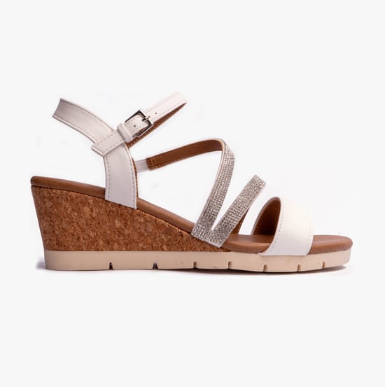 GOLDIE Womens Sandals White - Image 1