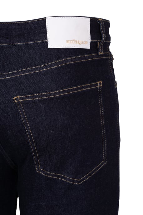 Dark Navy Organic Cotton Blend Skinny Fit Mid-Rise Denim Jeans - Image 5