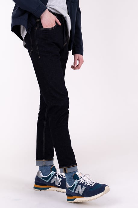Dark Navy Organic Cotton Blend Skinny Fit Mid-Rise Denim Jeans - Image 6