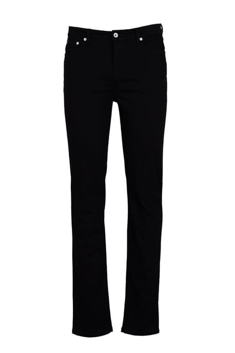 Black Organic Cotton Blend Slim Fit Classic Chinos - Image 6