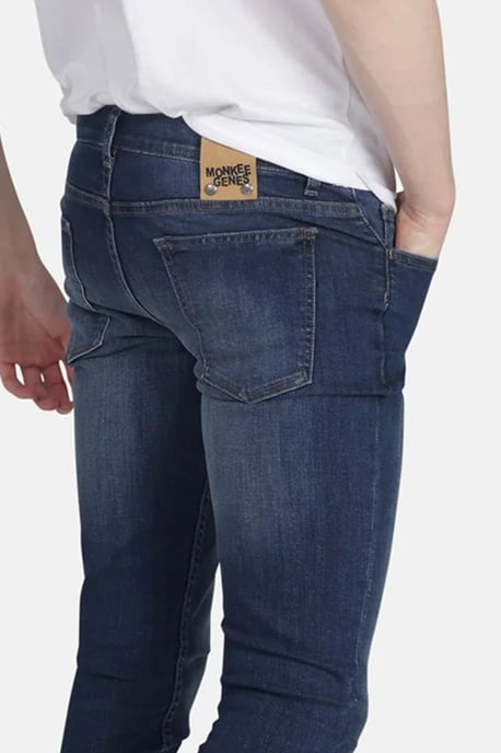 Blue Organic Cotton Skinny Fit Mid-Rise Denim Jeans - Image 3