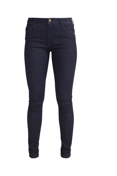 Dark Indigo Organic Cotton Super Skinny Mid-Rise Denim Jeans - Image 5