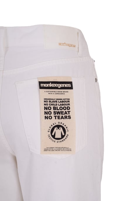 Ecru Organic Straight Leg Denim Jeans - Image 4