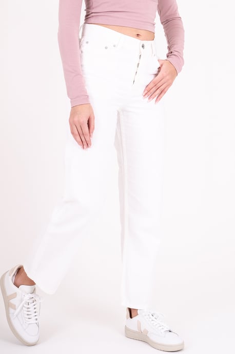 Ecru Organic Straight Leg Denim Jeans - Image 5