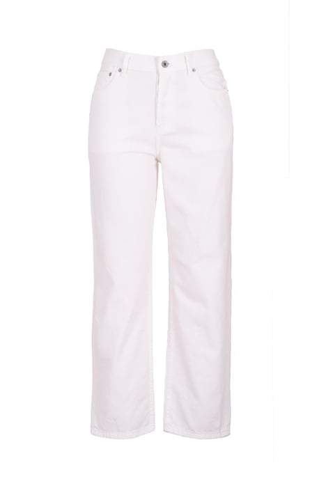 Ecru Organic Straight Leg Denim Jeans - Image 6
