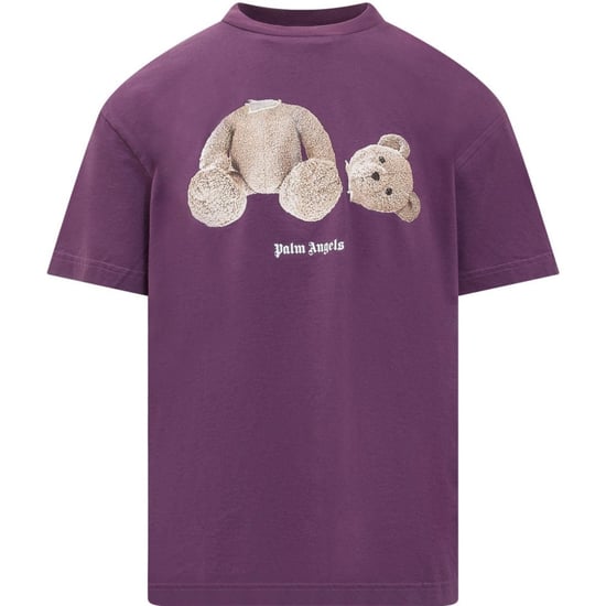 Palm Angels Kill The Bear Logo Lila T-shirt - Image 1