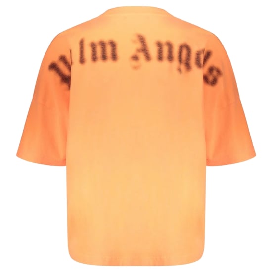 Palm Angels klassiek oversized oranje T-shirt met logo - Image 2