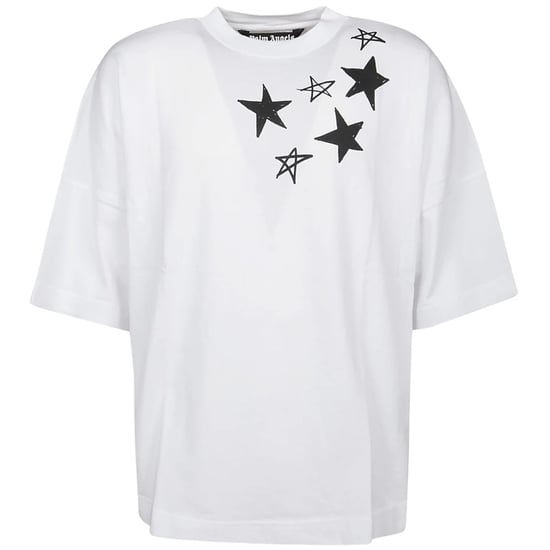 Palm Angels Shooting Stars Overlogo Oversize White T-Shirt - Image 1