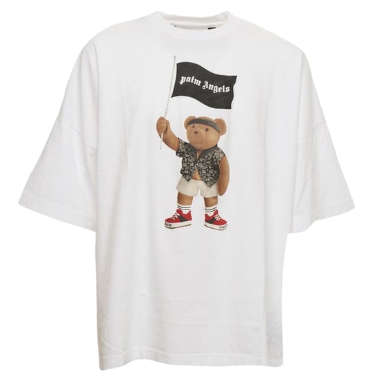 Palm Angels Pirate Bear Loose Fit Vit T-shirt - Image 1