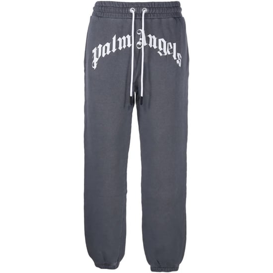 Palm Angels GD Currved Logo Washed Black Sweatpants - Image 1