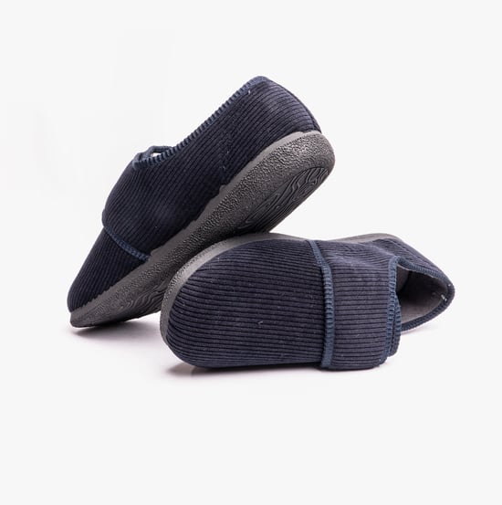 Padders OLIVER Mens Touch Fasten Full Slippers Navy - Image 4