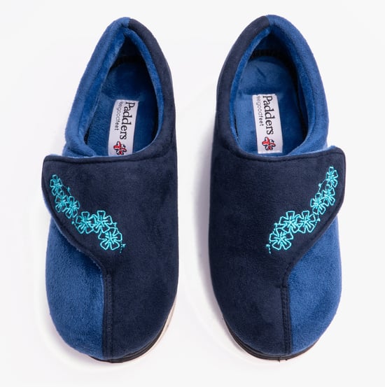 Padders HUG Womens (EE Fit) Touch Fasten Slippers Royal - Image 5