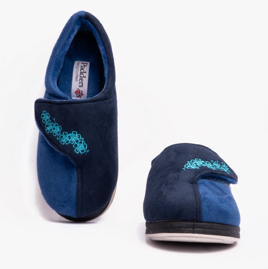 Padders HUG Womens (EE Fit) Touch Fasten Slippers Royal - Image 4