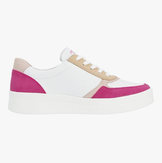 KENDRA Womens Trainers White/Fuschia - Image 4