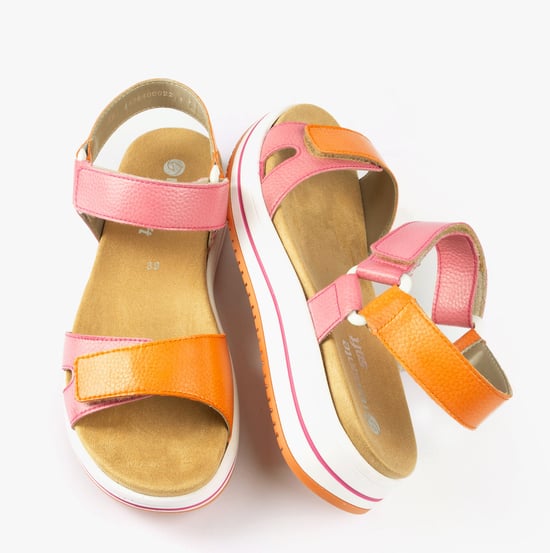 D1J57-31 Womens Sandals Pink - Image 5
