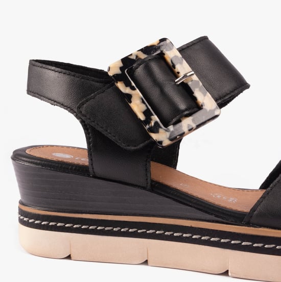 D2L53-00 Womens Sandals Black - Image 6