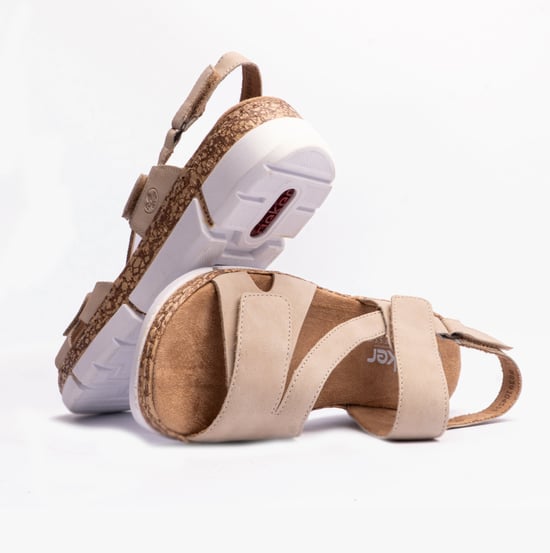 V2366-60 Womens Sandals Beige - Image 4