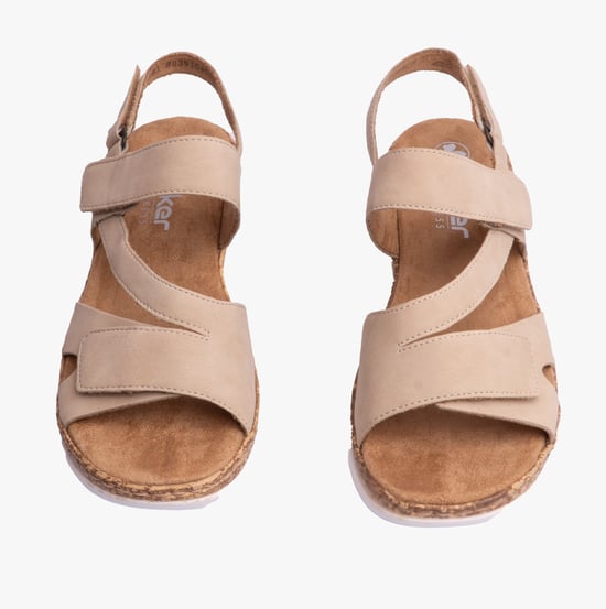 V2366-60 Womens Sandals Beige - Image 3