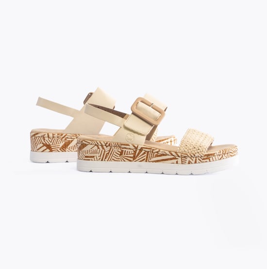 V3950-61 Womens Sandals Beige - Image 4