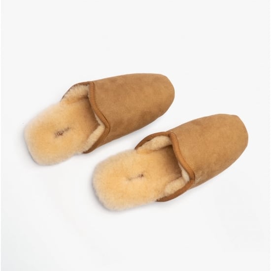 Shepherd CLEO Womens Sheepskin Mules Chestnut - Image 4