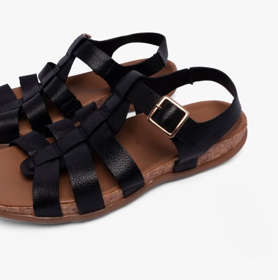 CRISTAL Womens Sandals Black - Image 3