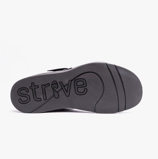 SANTORINI Ladies Sandals All Black - Image 6