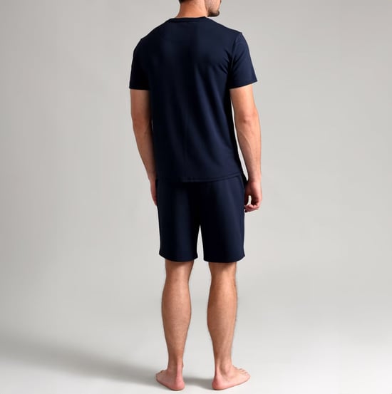 Ted Baker Pyjama Shorts | Mens Casual Lounge Wear Pyjama Bottoms with Pockets - Navy - Image 4