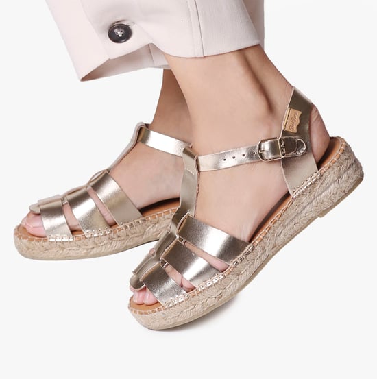 EMMA Womens Espadrille Sandals Platinum - Image 4