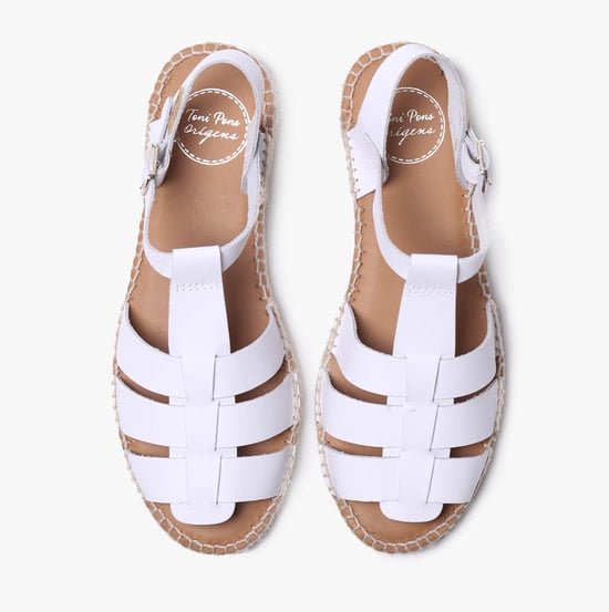 EMMA Womens Espadrille Sandals White - Image 3