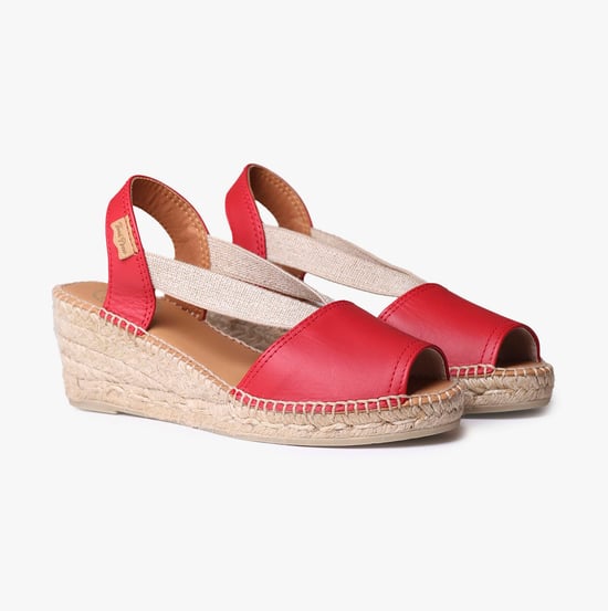 TEIDE-P Womens Espadrille Sandals Red - Image 2