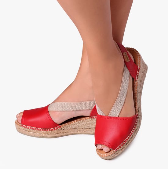TEIDE-P Womens Espadrille Sandals Red - Image 3