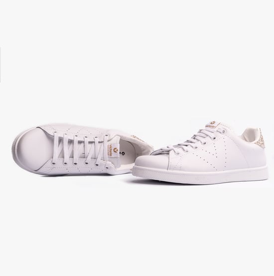TENIS LEATHER & GLITTER Womens Trainers Cava - Image 4