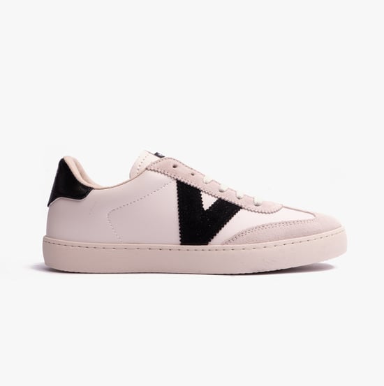 BERLIN FAUX LEATHER & SPLIT Womens Trainers Negro - Image 1