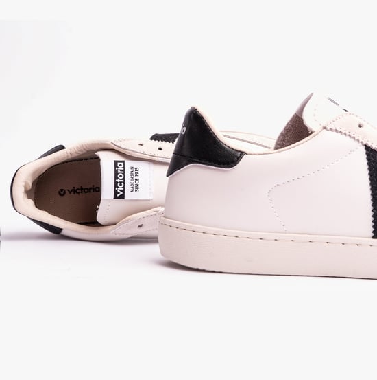 BERLIN FAUX LEATHER & SPLIT Womens Trainers Negro - Image 4
