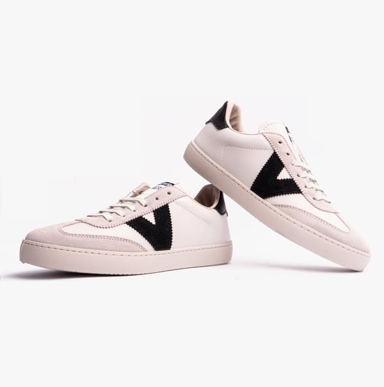 BERLIN FAUX LEATHER & SPLIT Womens Trainers Negro - Image 2